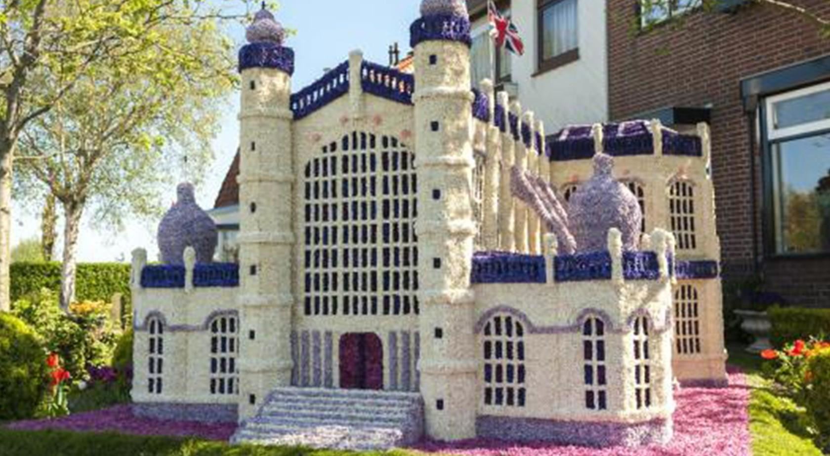 Een kasteel van bloemen