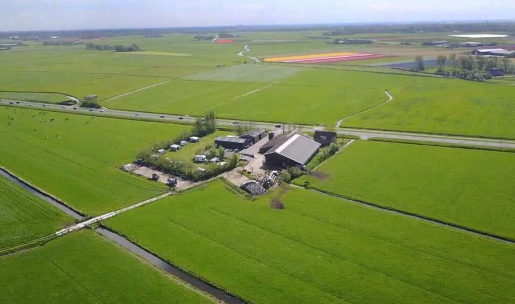 Luchtfoto van Boerderijcamping de Tuintjes