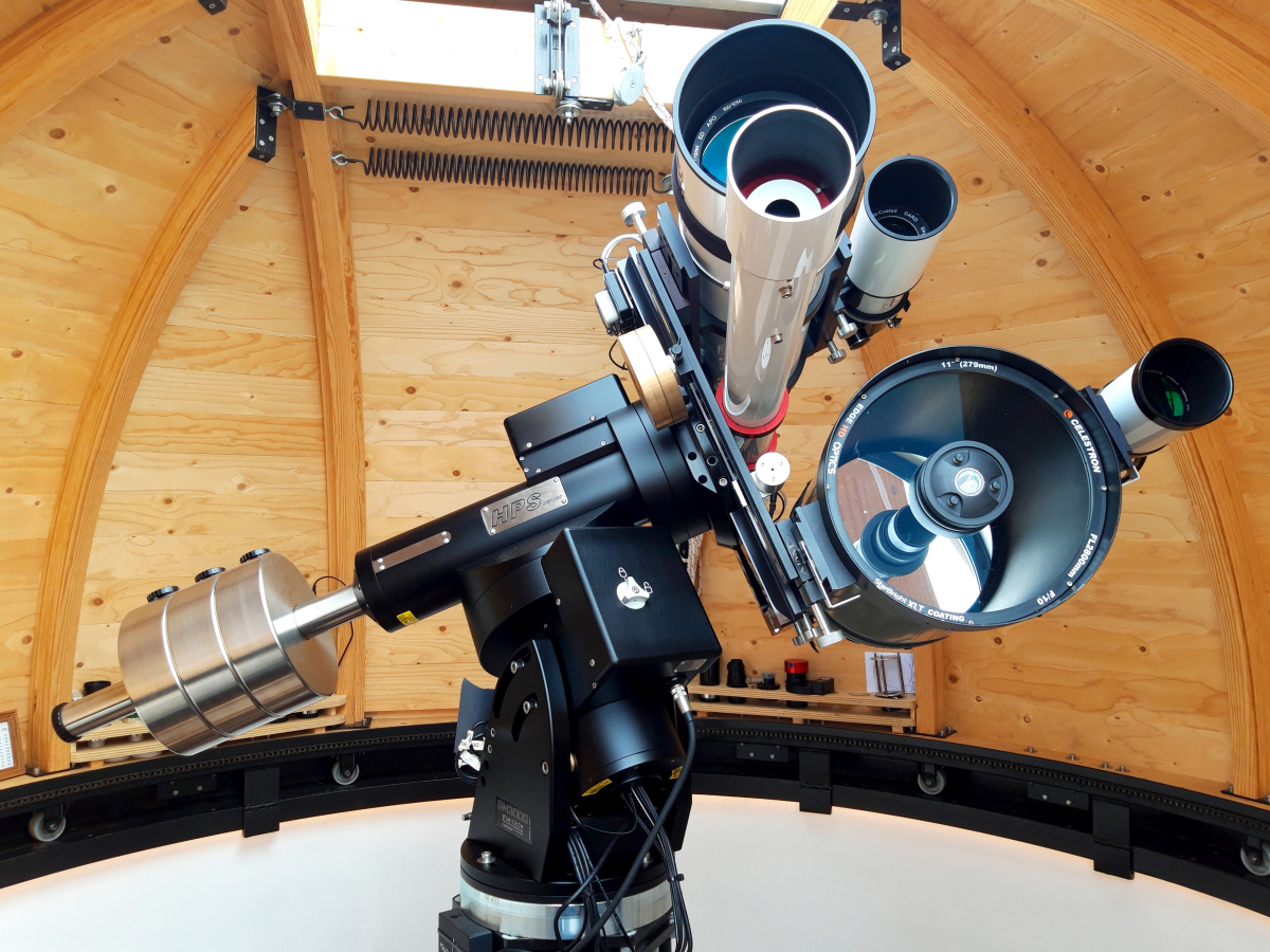 Het observatorium van binnen.