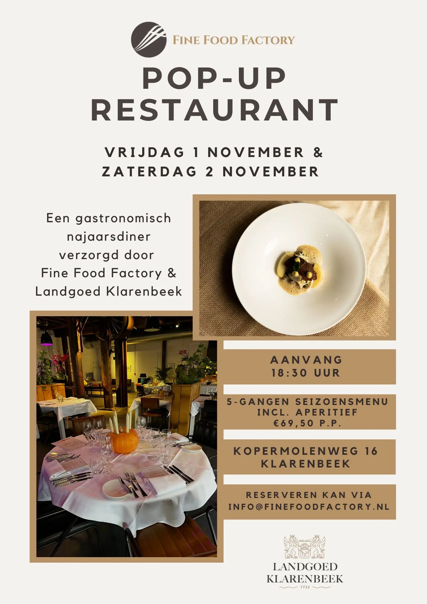 Najaar Pop-Up restaurant