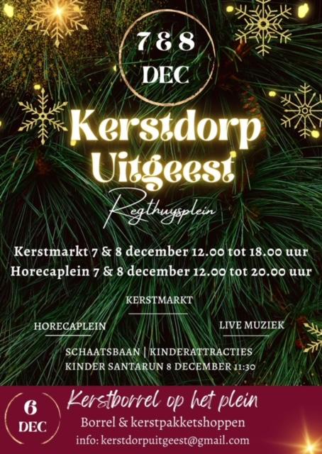 Kerstborrel op het plein