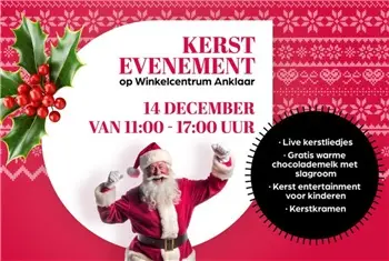 Kerstevent in winkelcentrum Anklaar