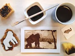 Schilderen met koffie in Apenheul