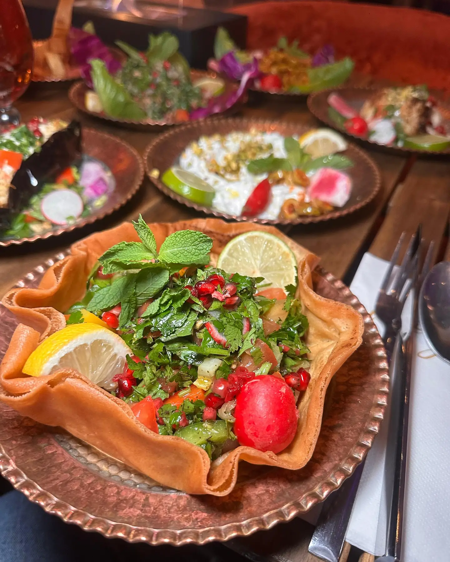 Gerechten bij het Libanese restaurant Noya.