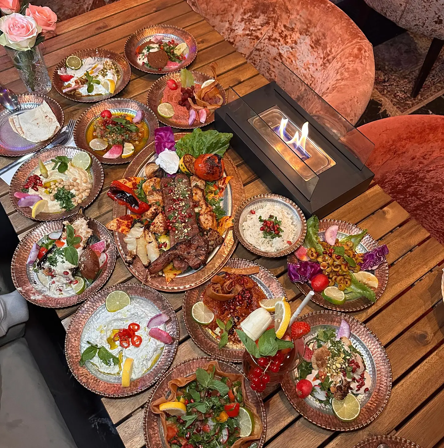 Gerechten bij het Libanese restaurant Noya.