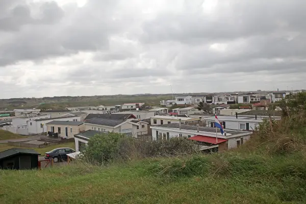 Overzicht van camping de Duinrand in Zandvoort.