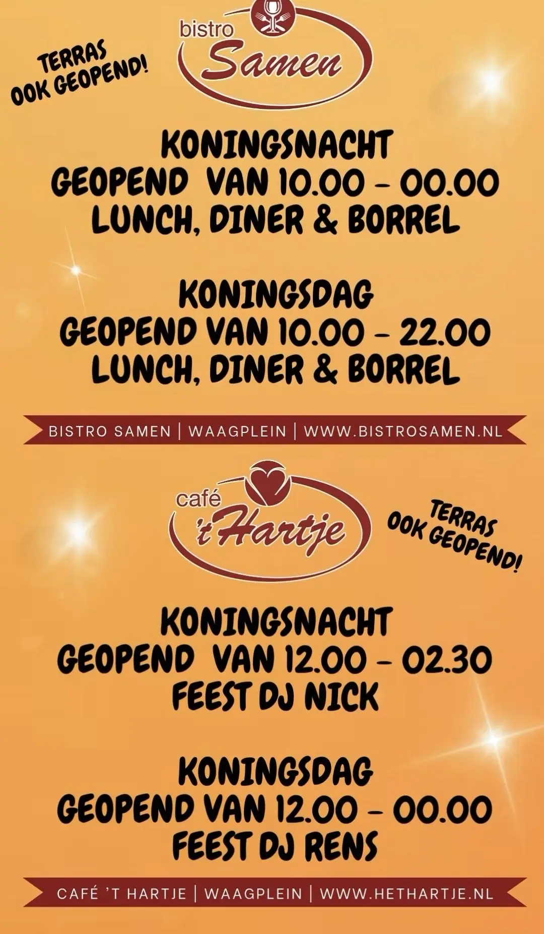 Koningsdag | Café 't Hartje