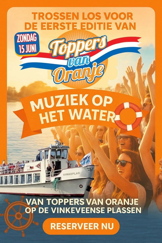 Toppers van Oranje Muziek op het water