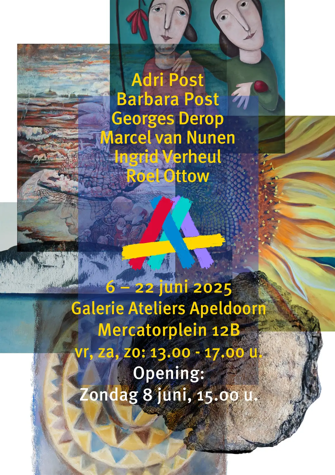 Kunstenaars exposeren aan Mercatorplein