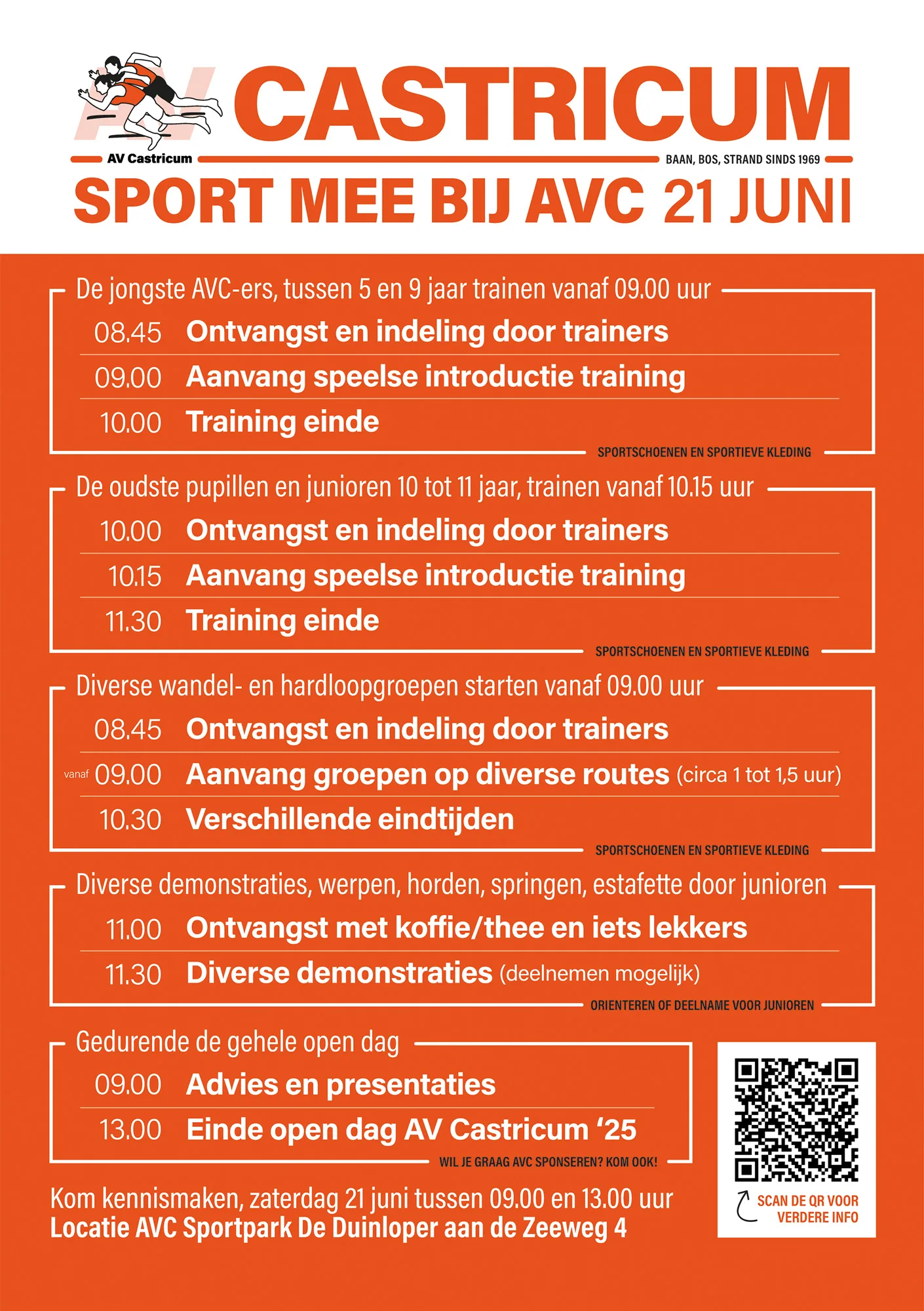 Een flyer van de open dag