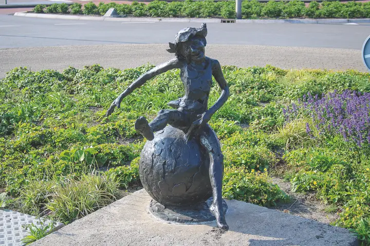 Meisje op een skippybal