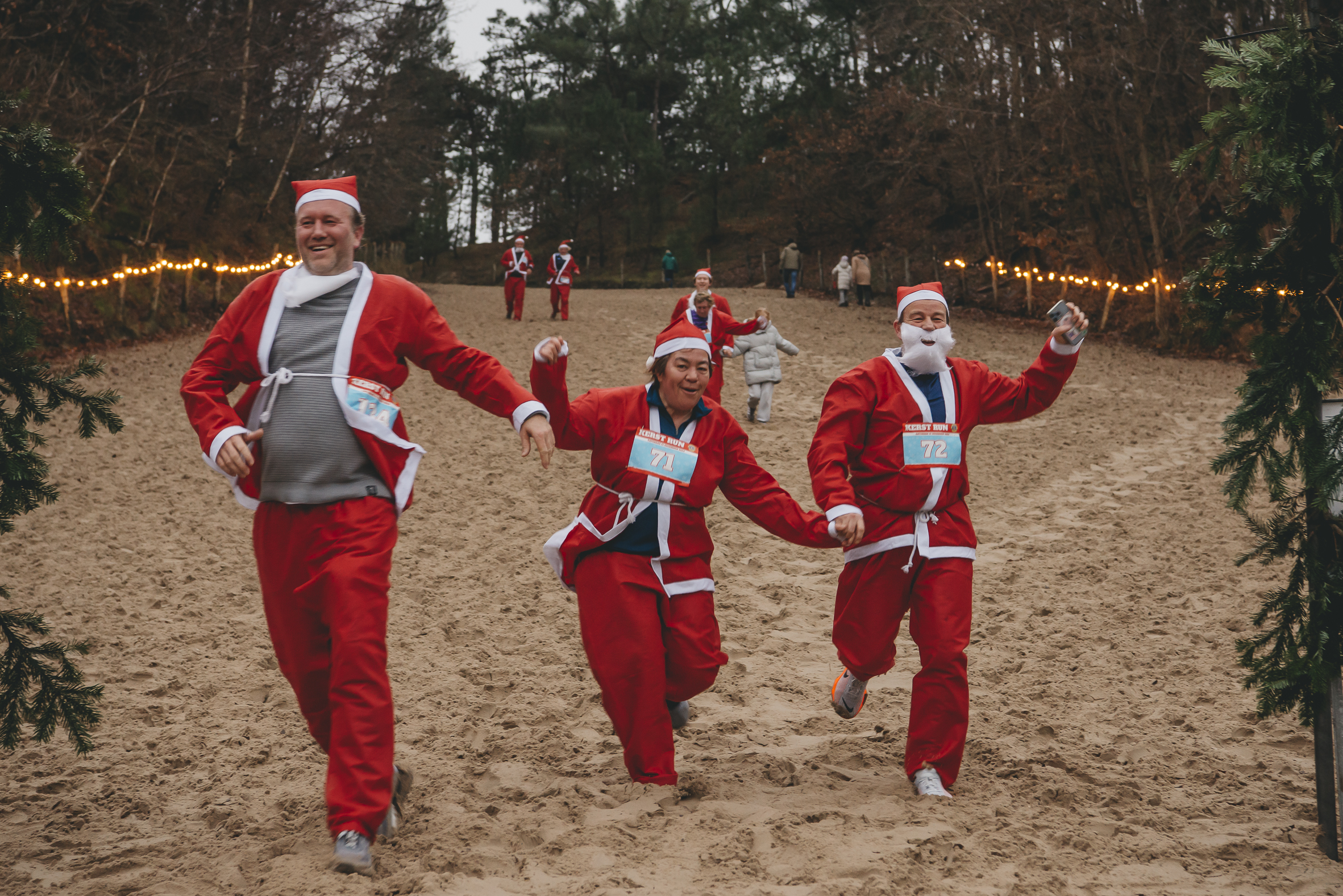 Kerstmannenrun in Schoorl
