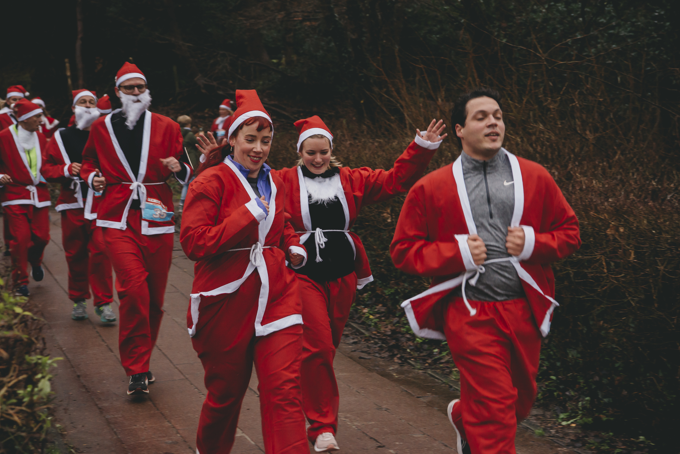 Kerstmannenrun in Schoorl