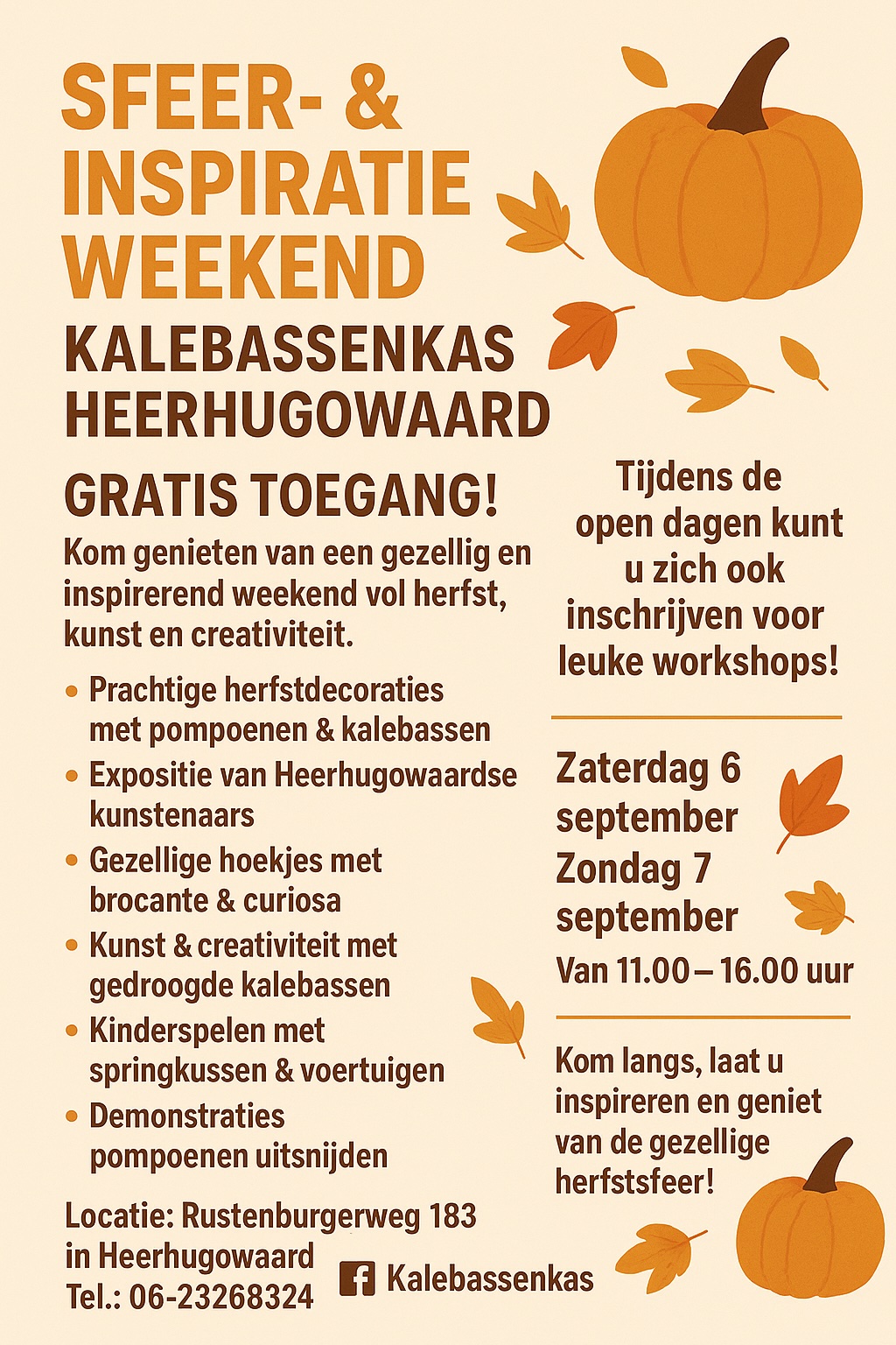 Sfeer en inspiratiedagen in de Kalebassenkas