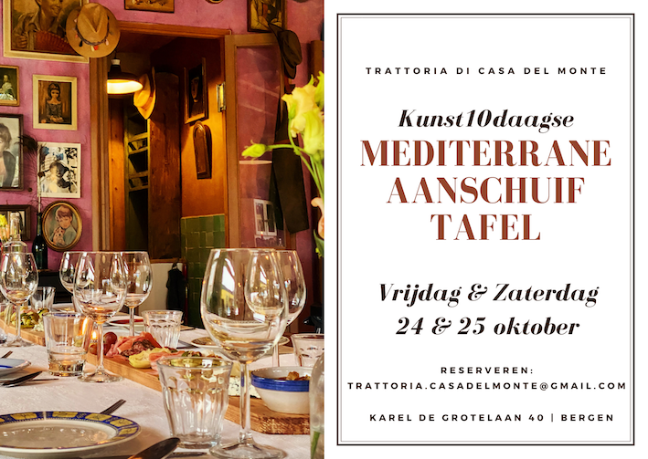 Mediterrane aanschuif tafel