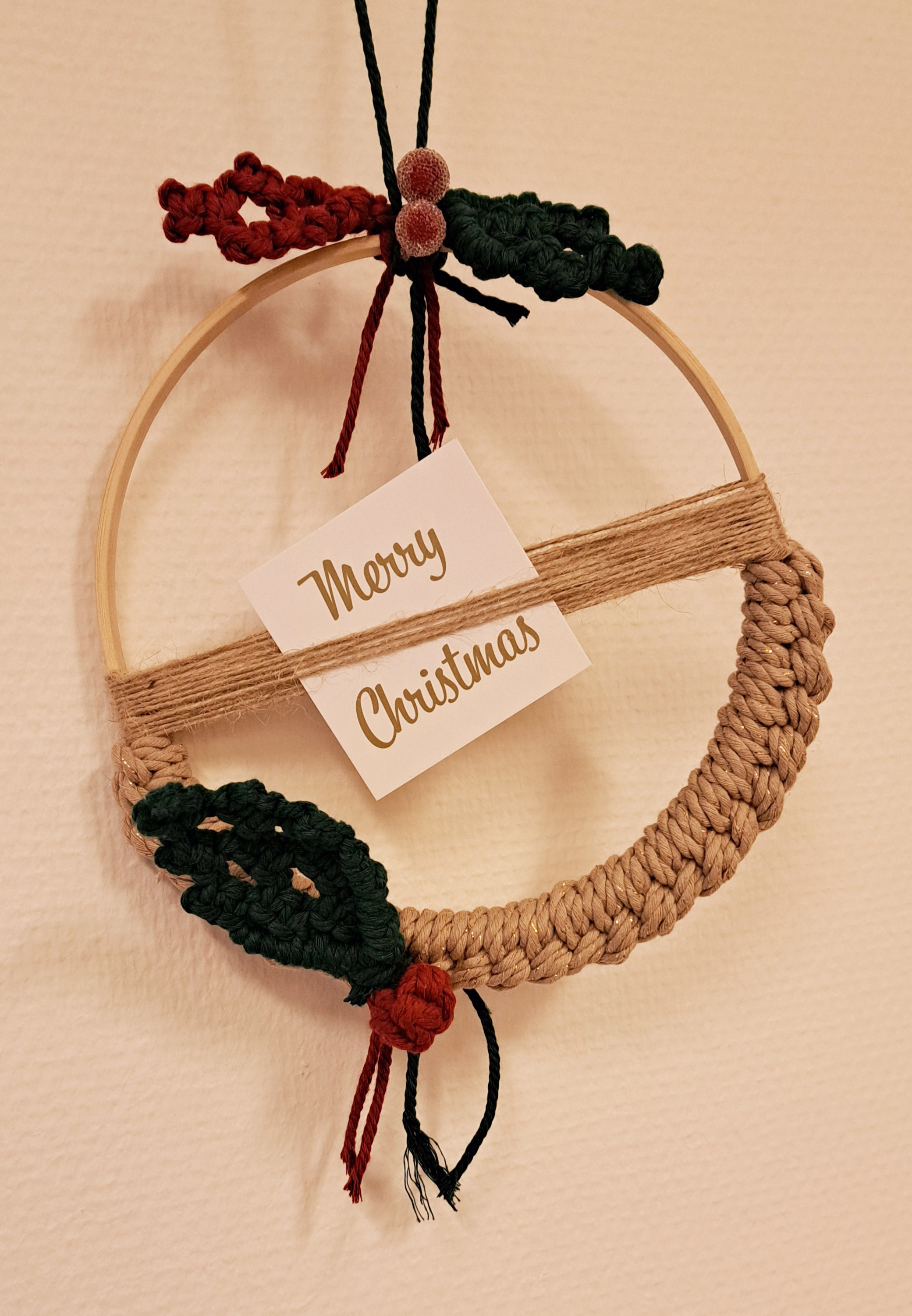 Kerstworkshop Macramé Kerstkrans bij Atelier by Tante Suus