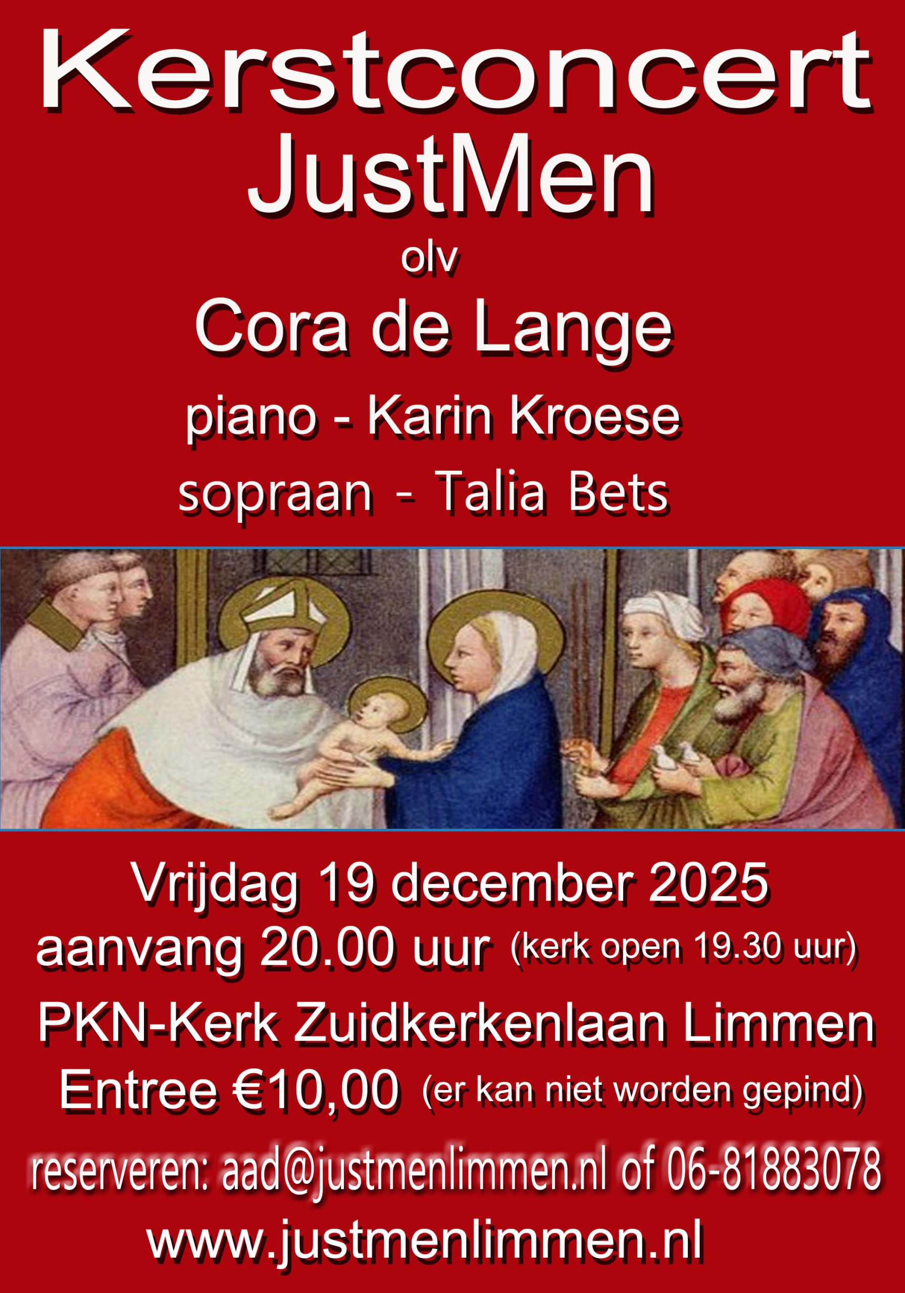 Kerstconcert JustMen