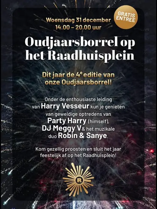 Oudjaarsborrel Raadhuisplein
