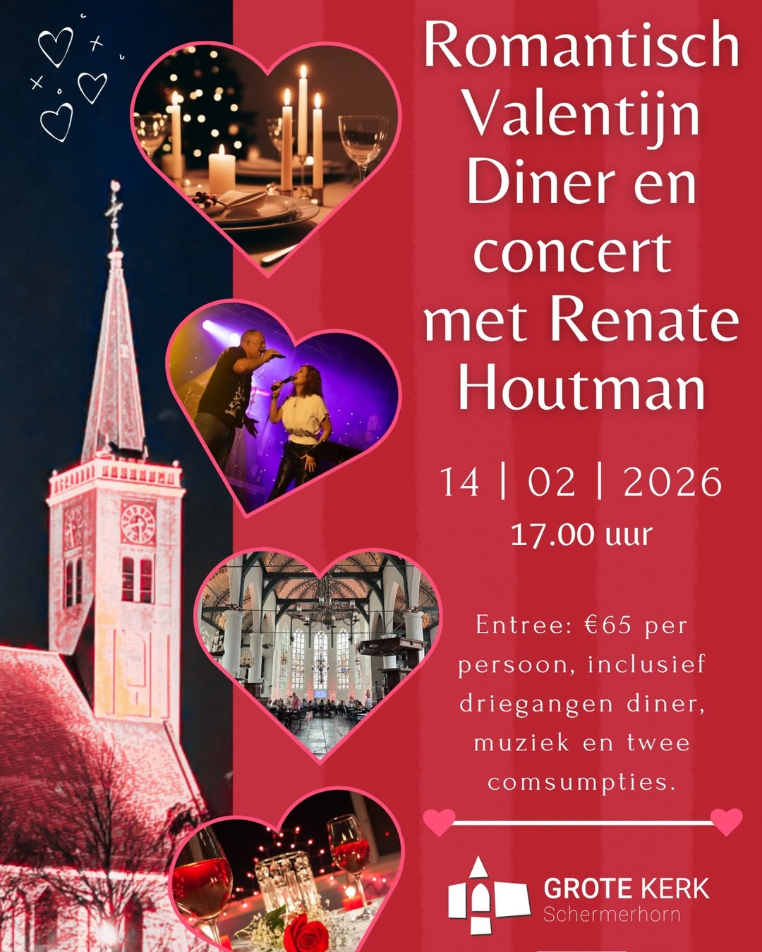 Valentijns Candlelightconcert met diner Renate Houtman