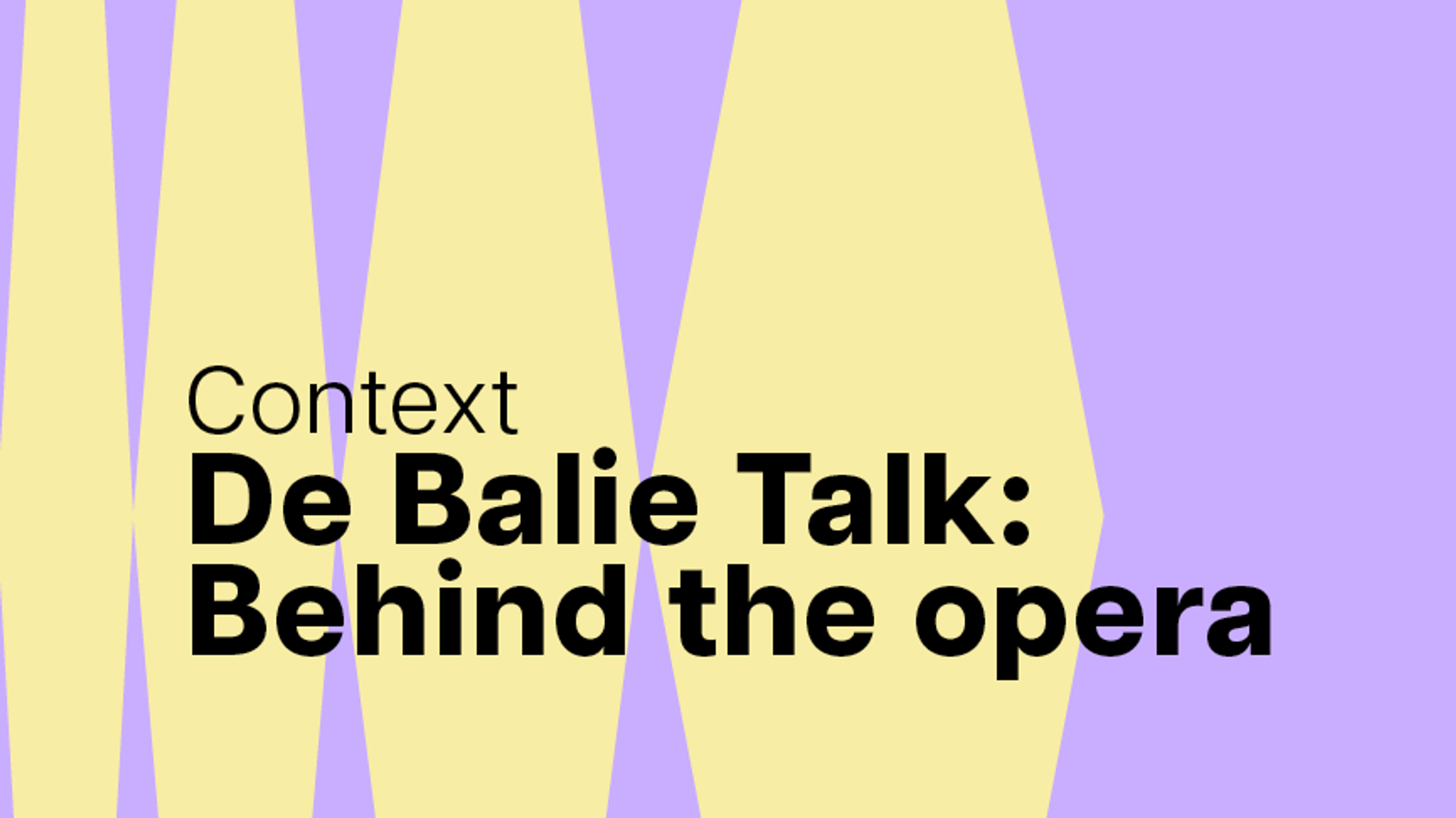 De Balie Talk: Behind the opera