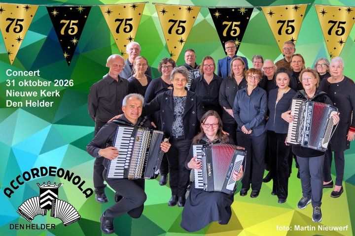 75 jaar Accordeonola: jubileumconcert met Huisduinerkoor