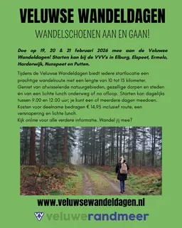 Veluwse Wandeldagen – 19, 20 en 21 februari 2026