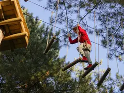 Paaseieren zoeken in het klimbos