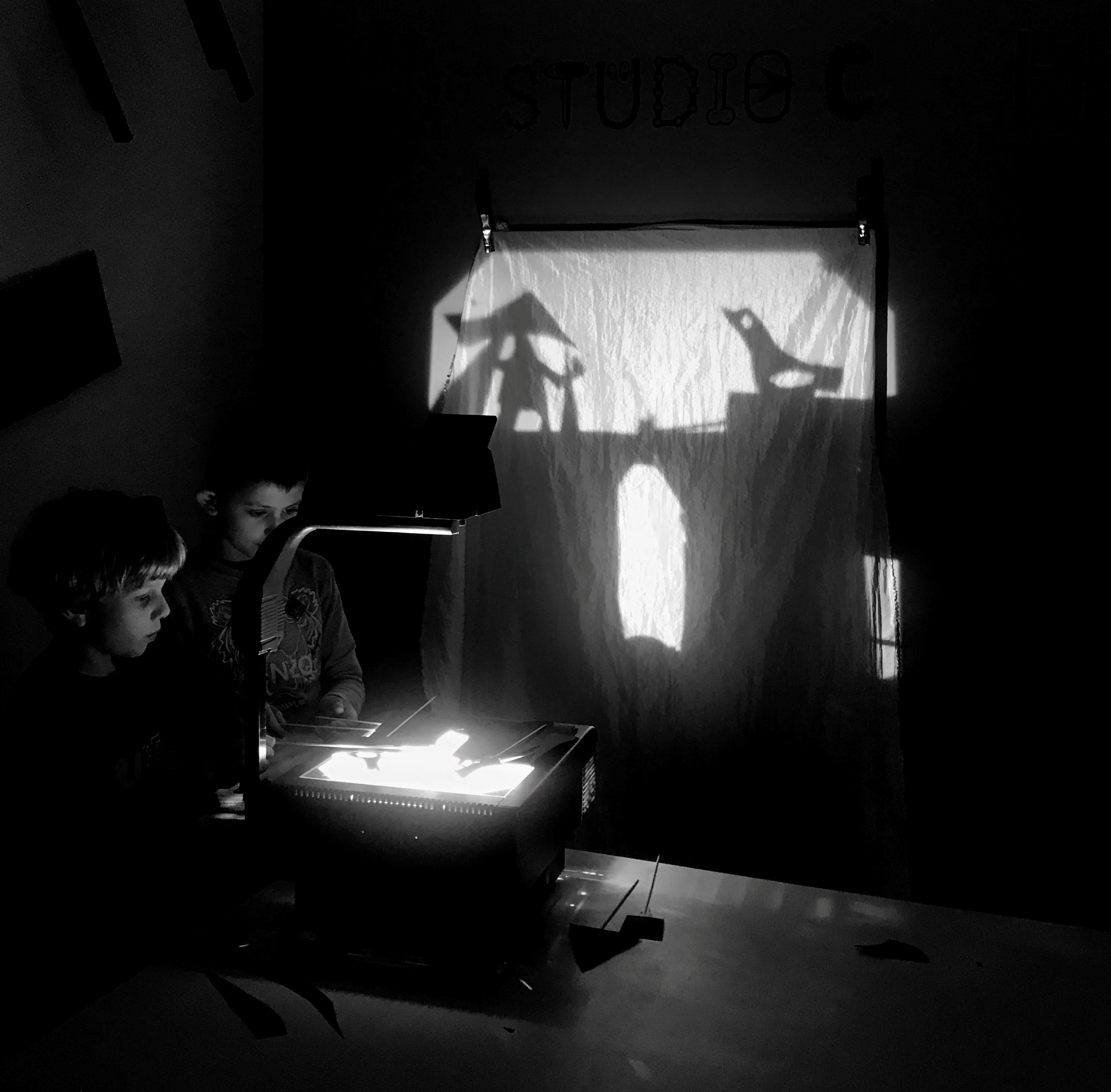 Bewegende schaduwkunst