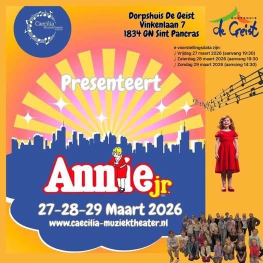 Caecilia muziektheater presenteert: Annie jr