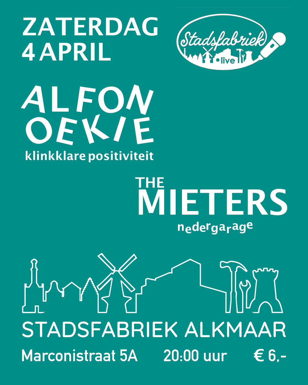 Dansbare muziek in Stadsfabriek Alkmaar