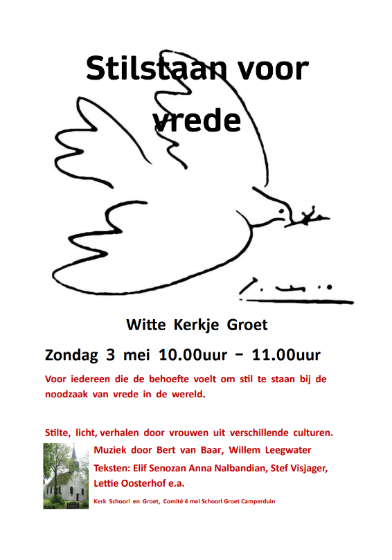 Stil staan voor vrede