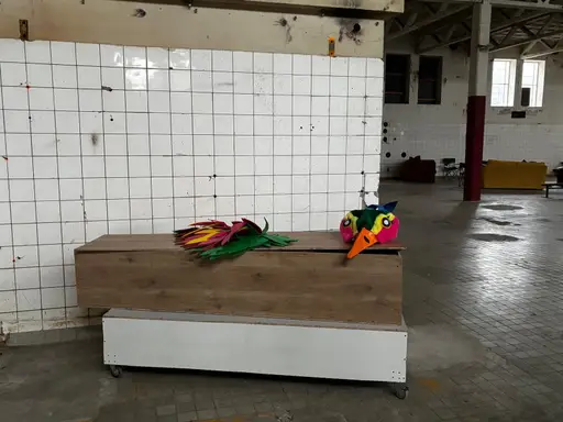 Theatergroep DAK speelt Salto Mortale in de Kathedraal op het Zwitsalterrein.