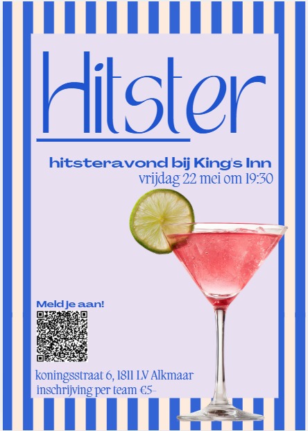 Hitsterbingo avond - King's Inn