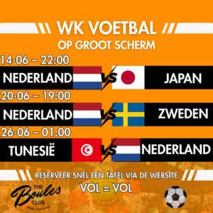 WK voetbal | Oranje kijken bij The Boules Club