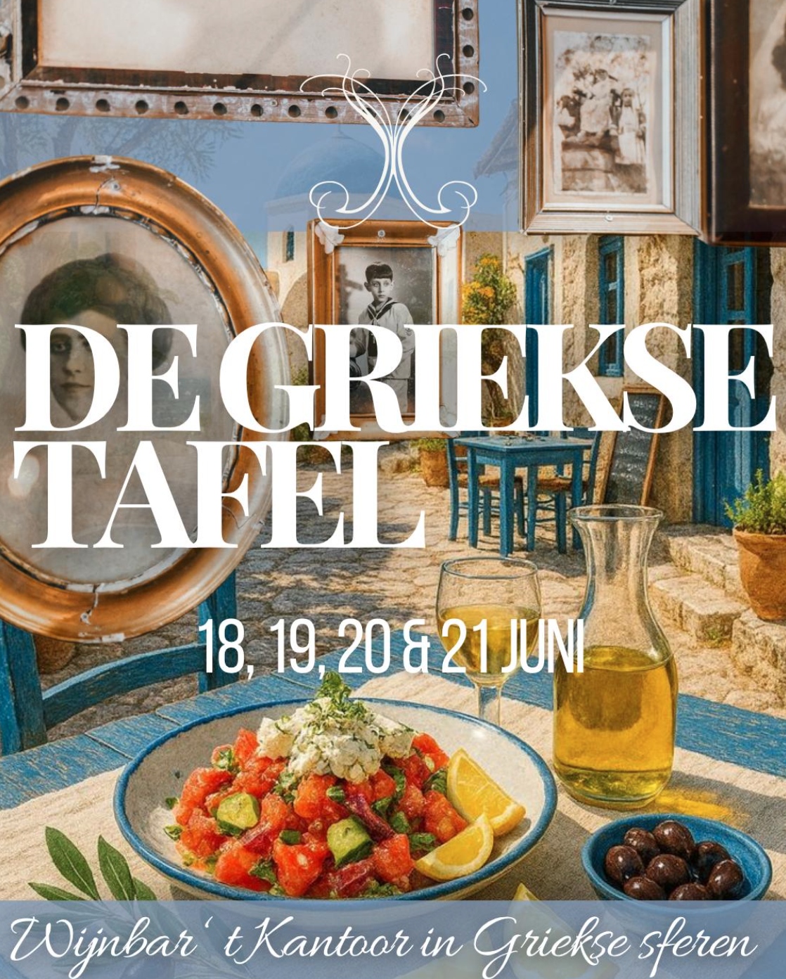 'De Griekse tafel' bij Wijnbar 'T Kantoor