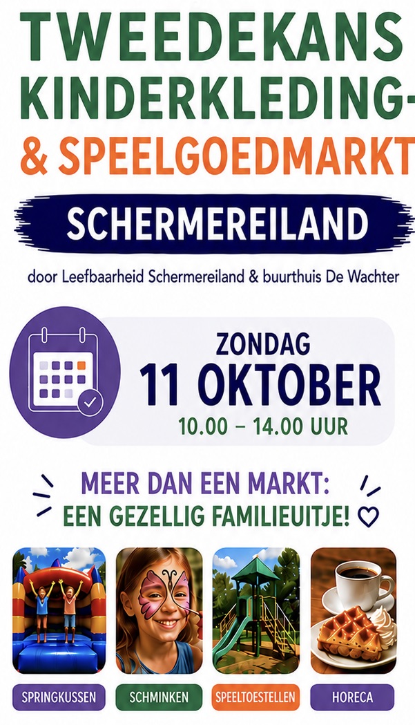 Tweedekans Kinderkleding- & Speelgoedmarkt Schermereiland