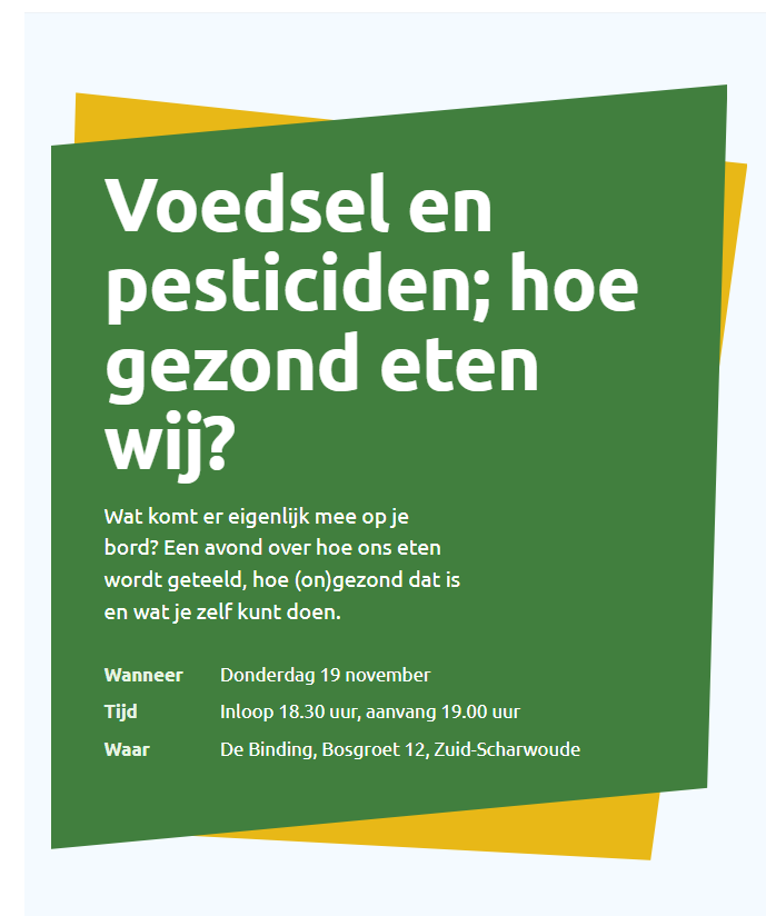 Lezing: Voedsel en Pesticiden