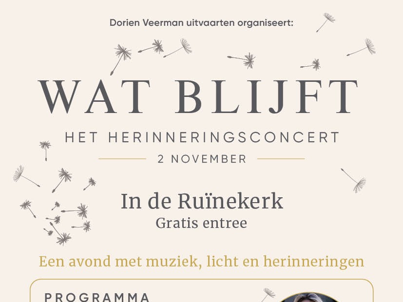 Wat blijft | Het Herinneringsconcert